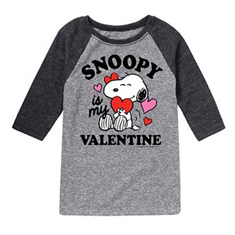 Boys 8-20 Peanuts My Valentine Raglan Tee