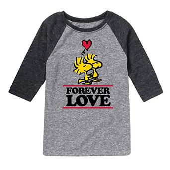 Boys 8-20 Peanuts Forever Love Raglan Tee