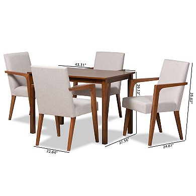 Baxton Studio Glenda Dining 5-piece Set