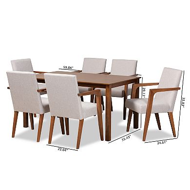 Baxton Studio Glenda Dining 7-piece Set