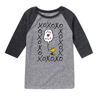 Boys 8-20 Peanuts Woodstock XOXO Raglan Tee