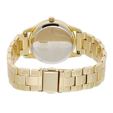 Folio Women's Gold Tone Watch & Colorful Stackable Bracelet Set