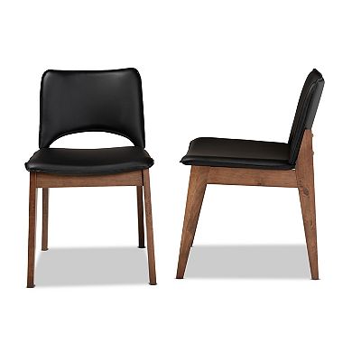 Baxton Studio Afton Dining Chairs 2-piece Set