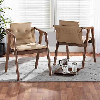 Baxton Studio Marcena Dining Chairs 2-piece Set