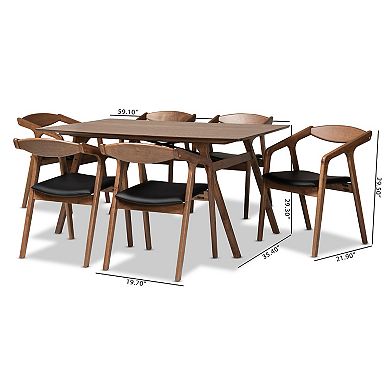 Baxton Studio Harland Dining 7-piece Set