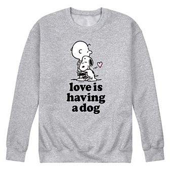 Men's Peanuts Love Is Having Dog Sweatshirt