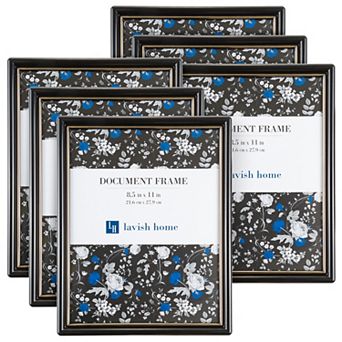 Lavish Home Document Frame Wall Decor 6 pc Set