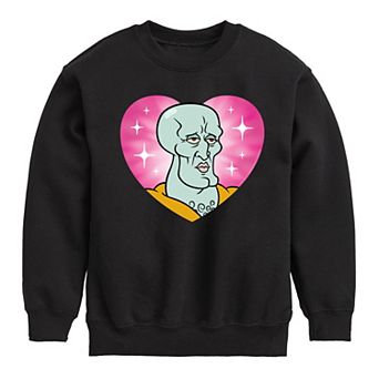Boys 8-20 SpongeBob Squidward Heart Fleece Sweatshirt