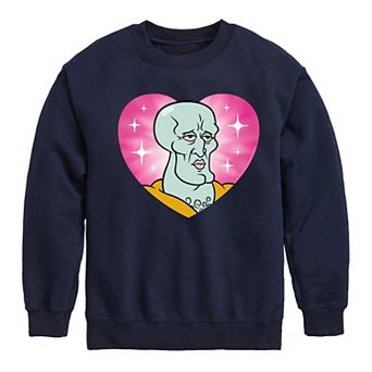 Boys 8-20 SpongeBob Squidward Heart Fleece Sweatshirt