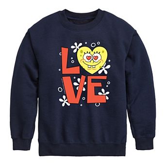 Boys 8-20 SpongeBob Love Heart Fleece Sweatshirt