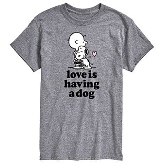 Men's Peanuts Love Is Having Dog Tee
