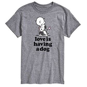 Big & Tall Peanuts Love Having Dog Tee