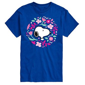 Big & Tall Peanuts Floral Circle Tee