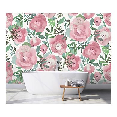 Brewster Home Fashions Blooming Floral Mural Wallpaper