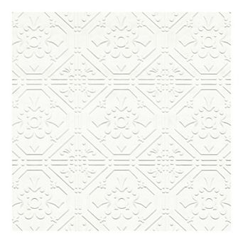 Brewster Home Fashions Brooklyn Faux Tin Paintable Wallpaper