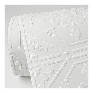 Brewster Home Fashions Brooklyn Faux Tin Paintable Wallpaper