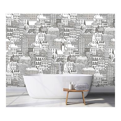 Brewster Home Fashions City Views Mural Wallpaper