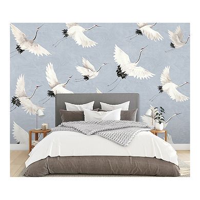 Brewster Home Fashions Crane You Later Mural Wallpaper