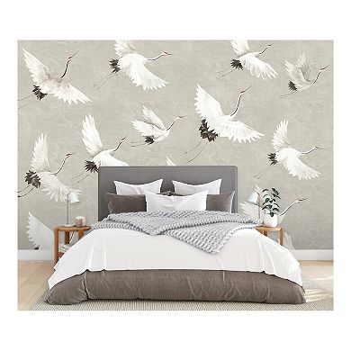 Brewster Home Fashions Crane You Later Mural Wallpaper