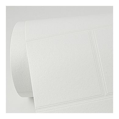 Brewster Home Fashions Faux Subway Tile Pre-Pasted Wallpaper