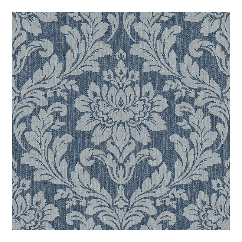 Brewster Home Fashions Galois Damask Wallpaper, Blue
