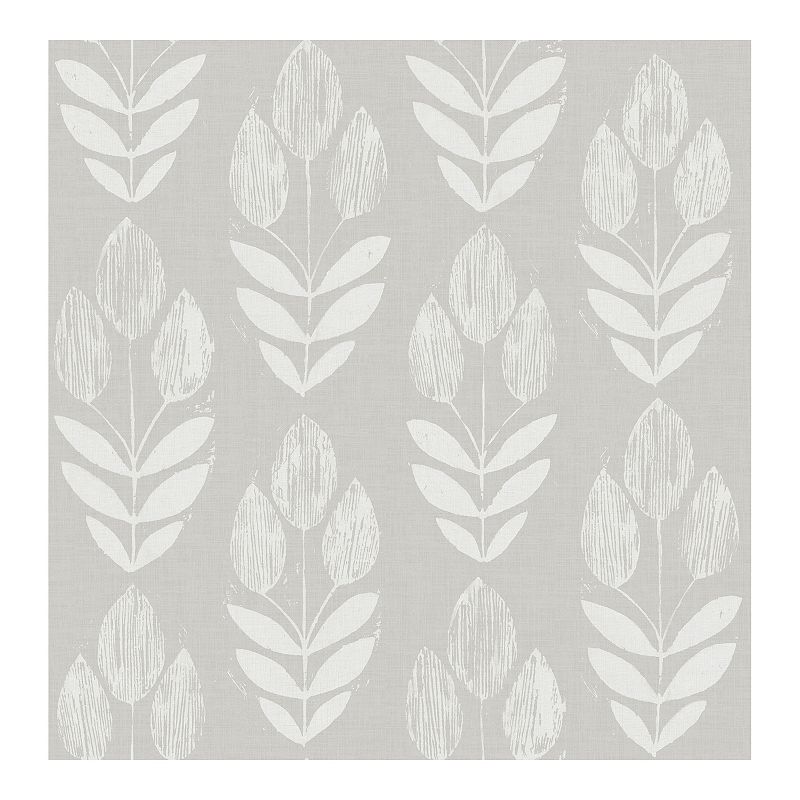 Brewster Home Fashions Tulip Garland Wallpaper, Grey