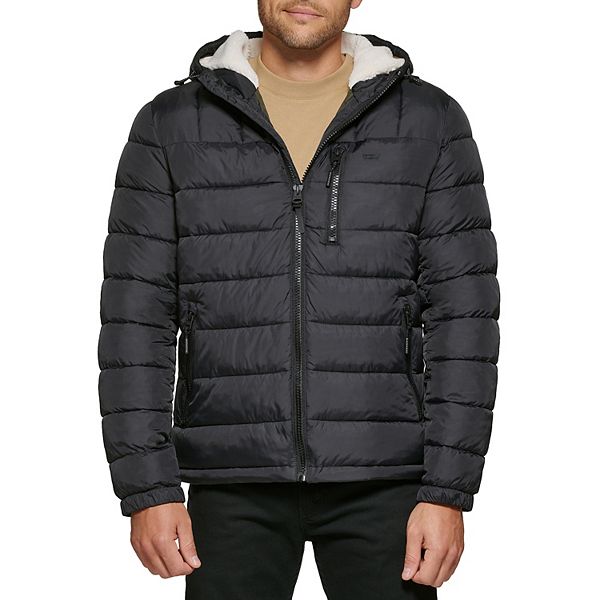 Levi's hooded best sale puffer jacket