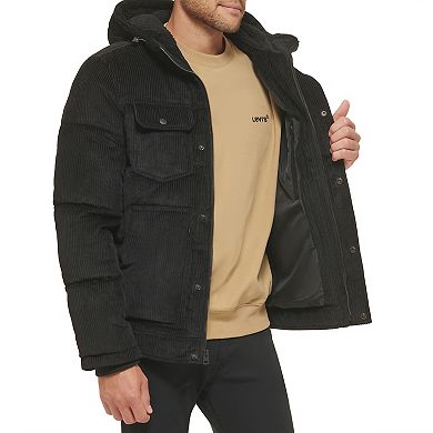 Men's Levi's® Quilted Corduroy Sherpa-Lined Puffer Jacket