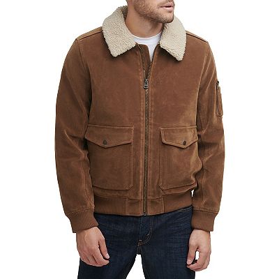 Men s Levi s Faux Suede Aviator Bomber Jacket