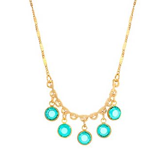 1928 Gold Tone Shaky Bib Necklace