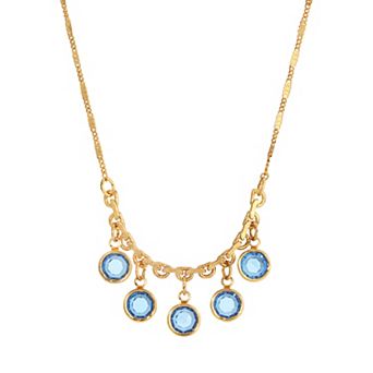 1928 Gold Tone Shaky Bib Necklace