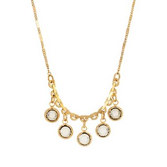1928 Gold Tone Shaky Bib Necklace
