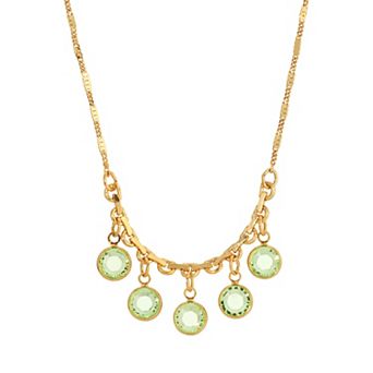 1928 Gold Tone Shaky Bib Necklace