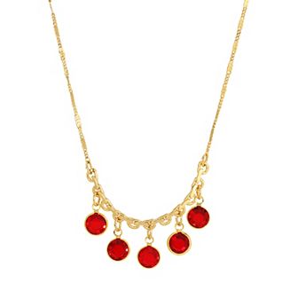 1928 Gold Tone Shaky Bib Necklace