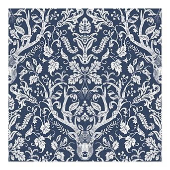 Brewster Home Fashions Antler Damask Pre-Pasted Wallpaper