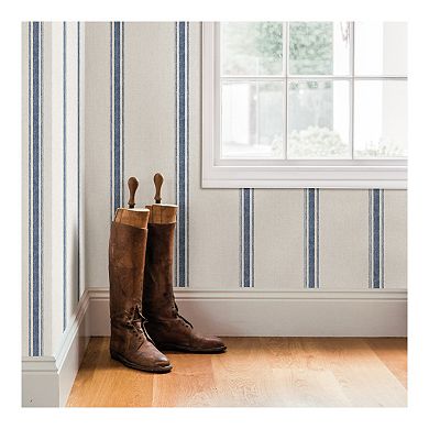 Brewster Home Fashions Linette Stripe Pre-Pasted Wallpaper