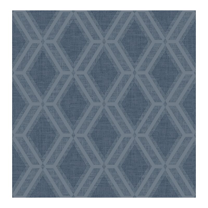 Brewster Home Fashions Geometric Trellis Wallpaper, Blue