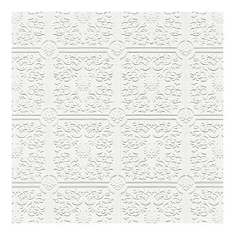 Brewster Home Fashions Faux Tin Ceiling Square Pre-Pasted Wallpaper