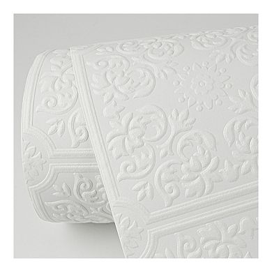 Brewster Home Fashions Faux Tin Ceiling Square Pre-Pasted Wallpaper