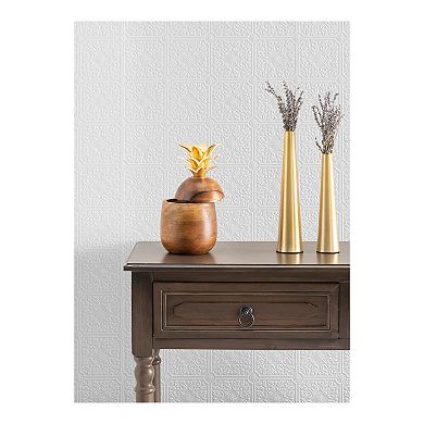 Brewster Home Fashions Faux Tin Ceiling Square Pre-Pasted Wallpaper