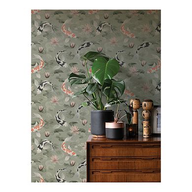 Brewster Home Fashions Nobu Koi Fish Wallpaper