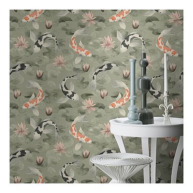 Brewster Home Fashions Nobu Koi Fish Wallpaper