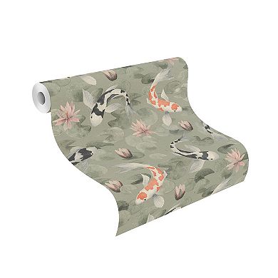 Brewster Home Fashions Nobu Koi Fish Wallpaper