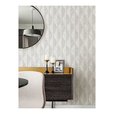Brewster Home Fashions Geometric Leaf Wallpaper