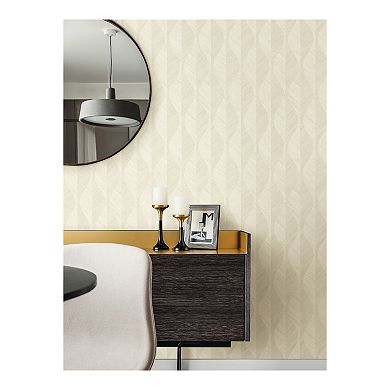 Brewster Home Fashions Geometric Leaf Wallpaper