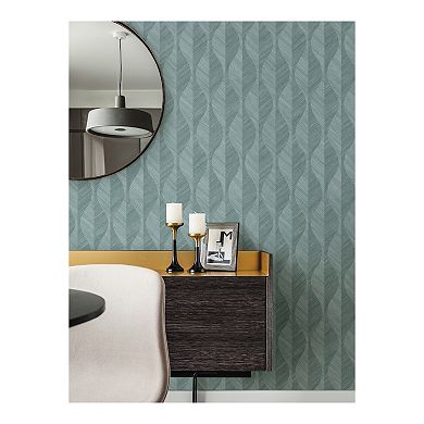 Brewster Home Fashions Geometric Leaf Wallpaper