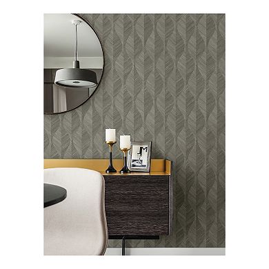 Brewster Home Fashions Geometric Leaf Wallpaper