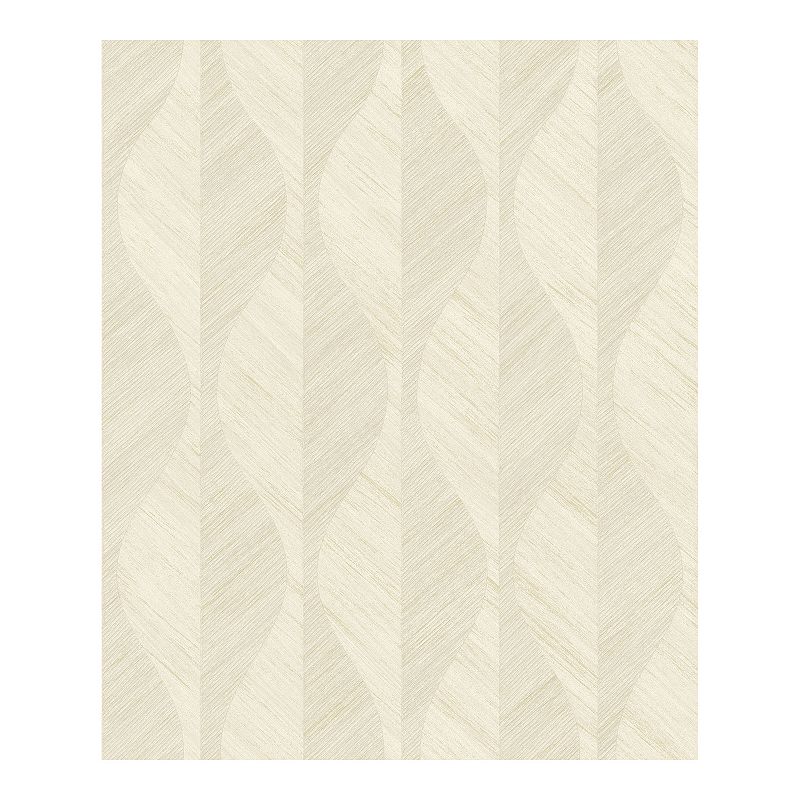 Brewster Home Fashions Geometric Leaf Wallpaper, White