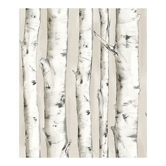 Brewster Home Fashions Pioneer Birch Tree Pre-Pasted Wallpaper