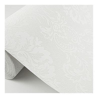 Brewster Home Fashions Subtle Damask Pre-Pasted Wallpaper